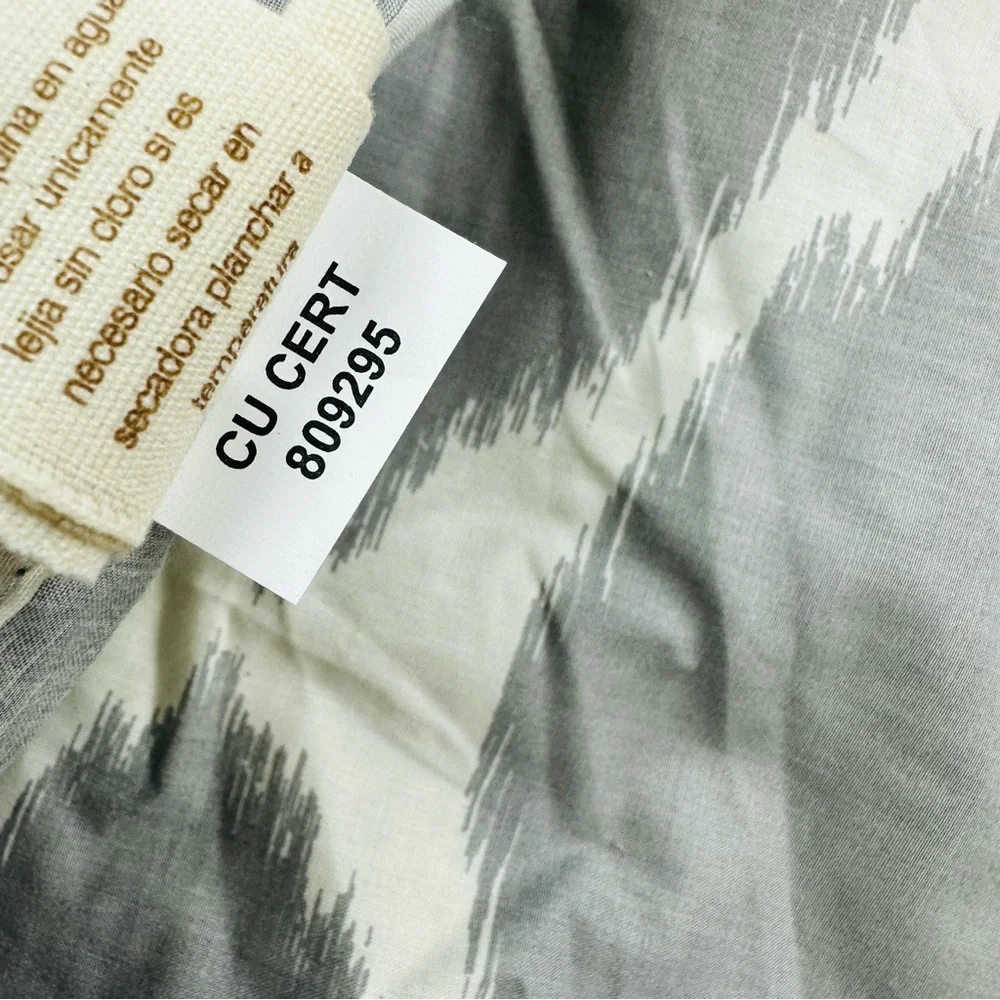 West Elm Gray Ikat Pillow Shams Size 26 x 26